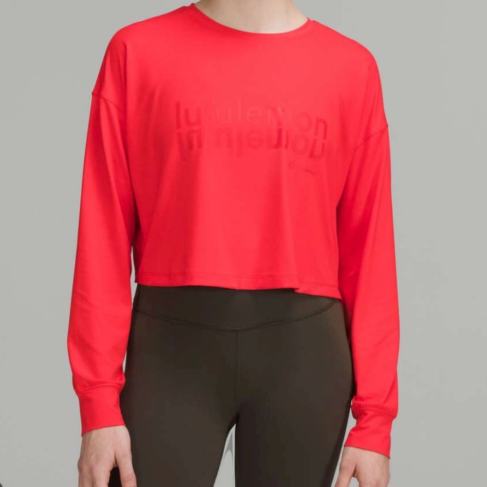 Lululemon Muscle Love Long Sleeve *Motif in Love Red